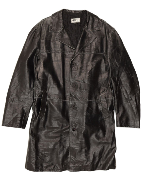 Palton de piele pentru bărbați Davin UK 40, mare, neagră