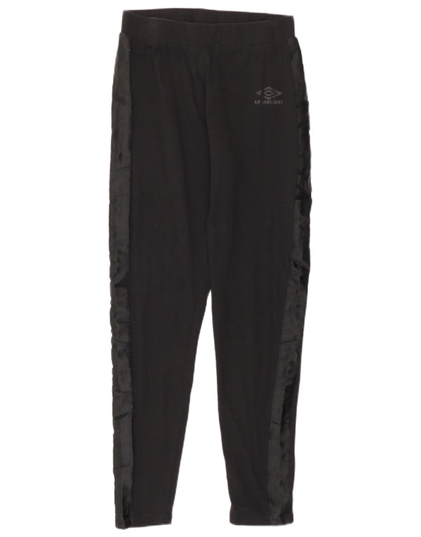 Leggings pentru femei Umbro UK 14, mare, negru, color block, bumbac