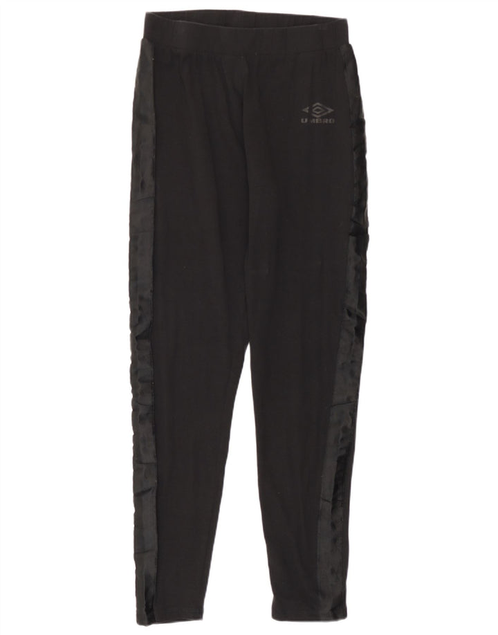 Leggings pentru femei Umbro UK 14, mare, negru, color block, bumbac