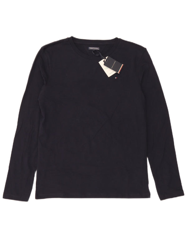 Top pentru băieți Tommy Hilfiger cu mânecă lungă 15-16 ani, bumbac, albastru bleumarin