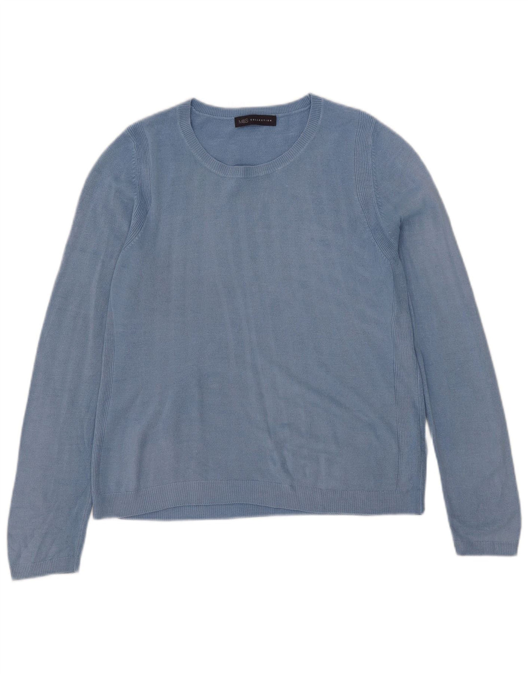 Pulover pentru femei Marks & Spencer cu decolteu cu barca UK 14 Medium Blue Acrylic