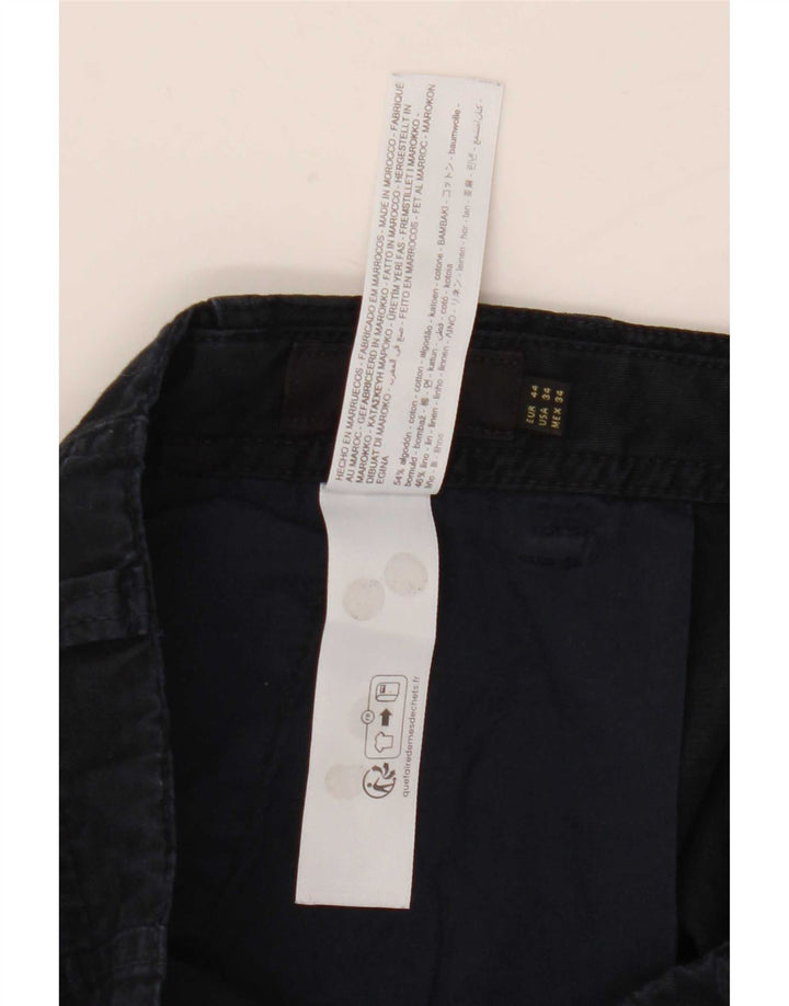 Pantaloni scurți chino Massimo Dutti pentru bărbați EU 44 Large W34 Bumbac bleumarin