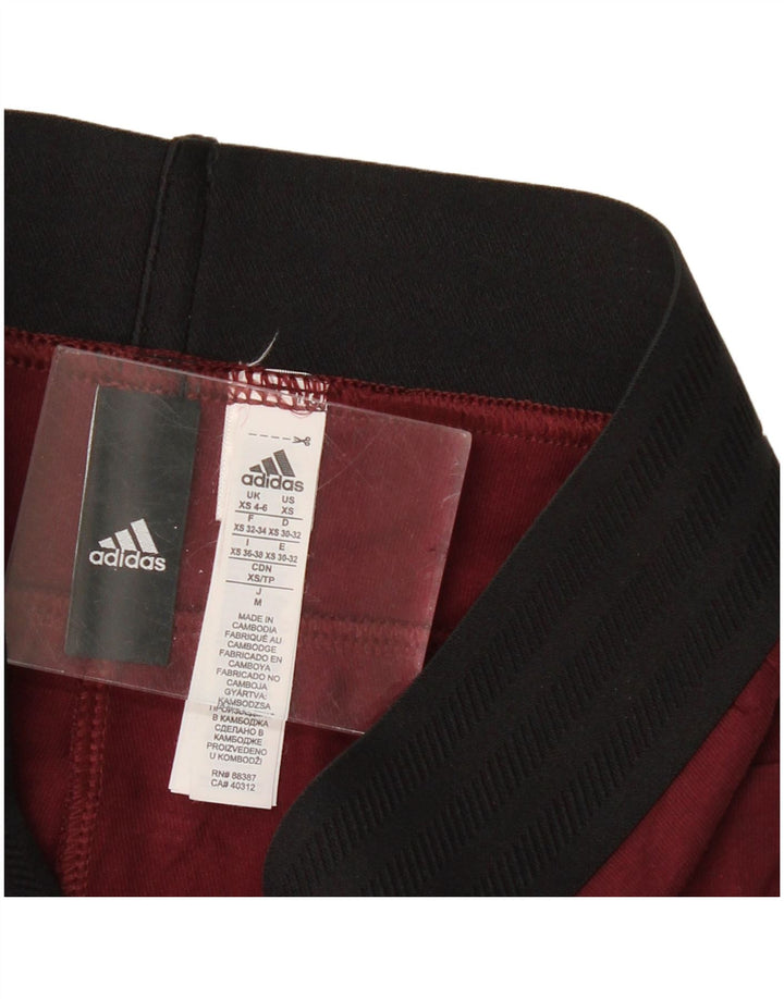 Leggings pentru femei Adidas UK 4/6 XS burgundy bumbac