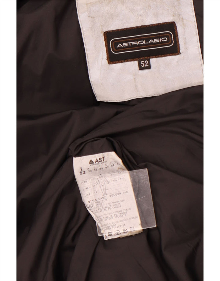 ASTROLABIO Jachetă căptușită cu glugă pentru bărbați UK 42 XL, maro, nailon