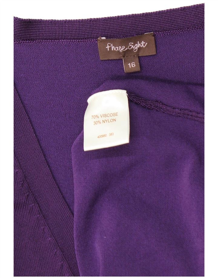 PHASE EIGHT Pulover cardigan Bolero pentru femei UK 16 Viscoză mare violet