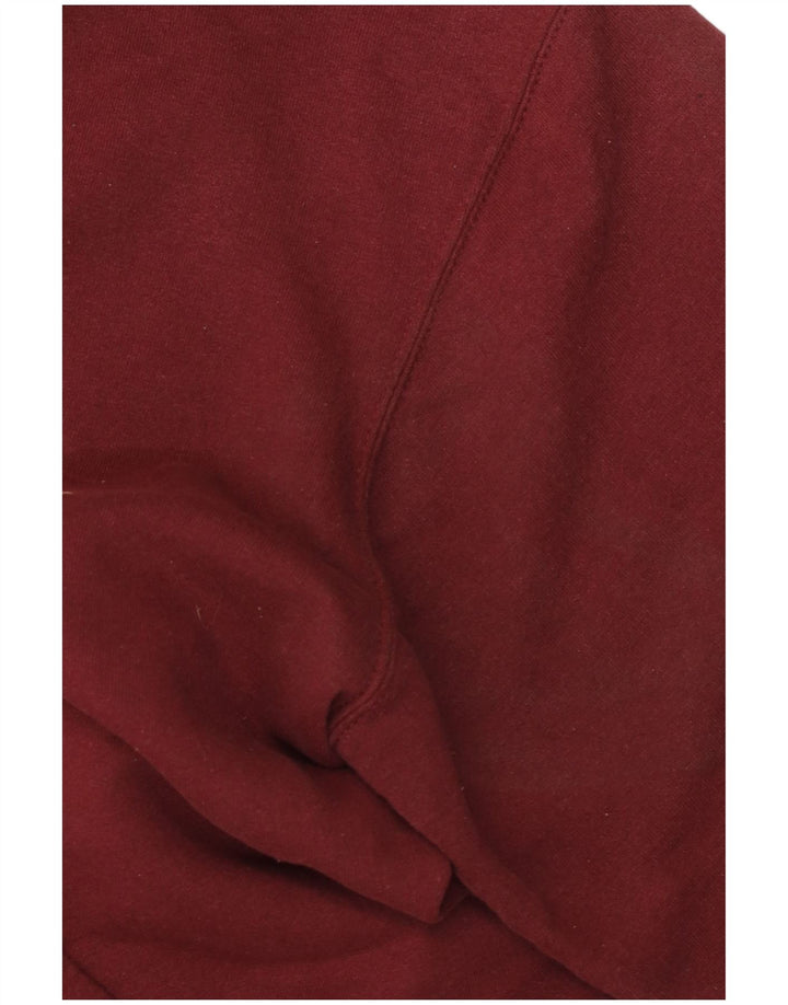 Pulover cu capotă cu fermoar și grafic Champion pentru femei UK 14 Maroon mediu