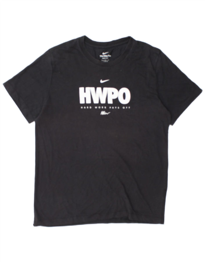 Tricou grafic Nike Dri Fit pentru bărbați Top mare negru