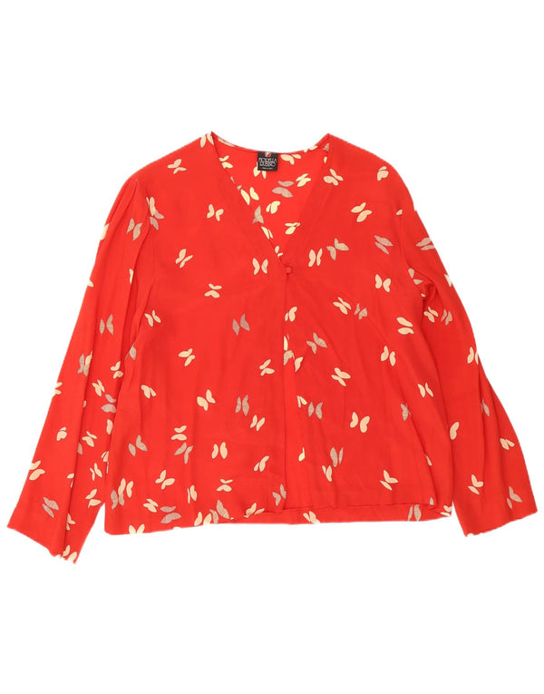 Bluză cămașă cu grafică pentru femei Fiorella Rubino UK 16, roșu mare