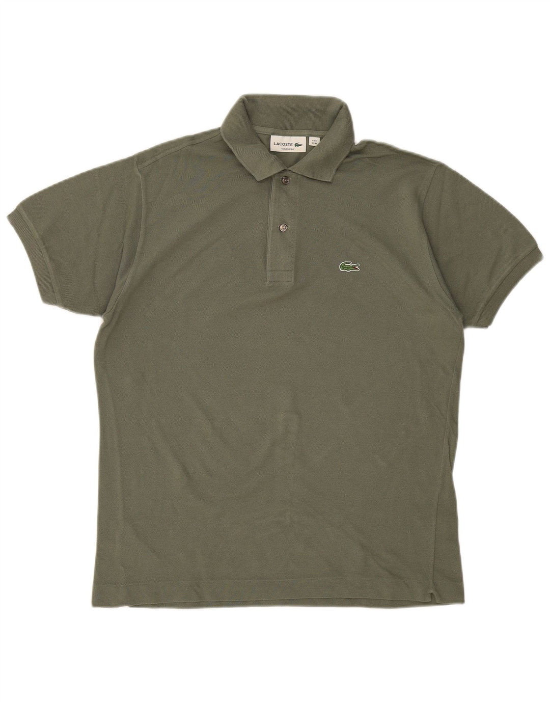 Tricou polo LACOSTE pentru bărbați, cu tăiere clasică, mărimea 4, bumbac kaki mediu