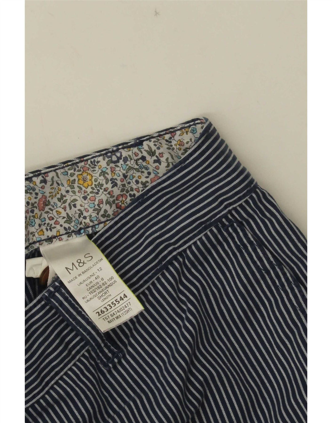 Pantaloni tăiați pentru femei Marks & Spencer UK 12 Medium W32 L25 Bleumarin