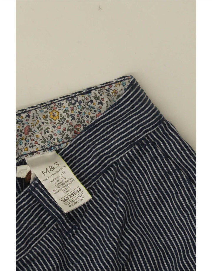 Pantaloni tăiați pentru femei Marks & Spencer UK 12 Medium W32 L25 Bleumarin
