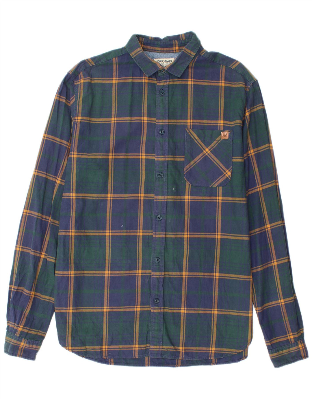 Cămașă de flanel pentru bărbați Jack & Jones, cu carouri mari bleumarin