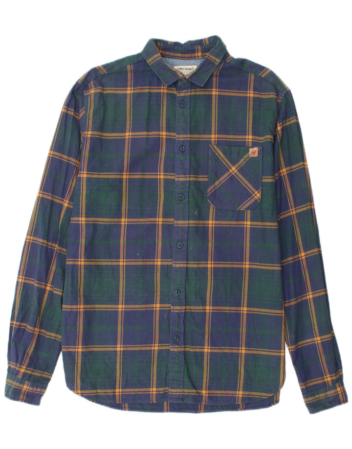 Cămașă de flanel pentru bărbați Jack & Jones, cu carouri mari bleumarin