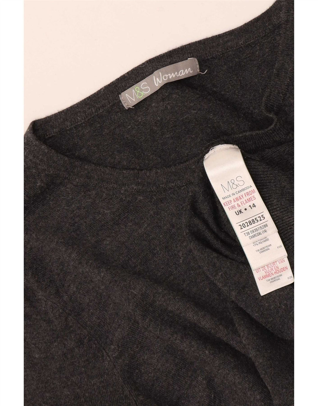 Pulover cardigan pentru femei Marks & Spencer UK 14 Medium Gri Viscose