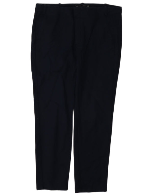 Pantaloni chino slim pentru femei Zara EU 40 Mediu L30 L27 Bumbac bleumarin