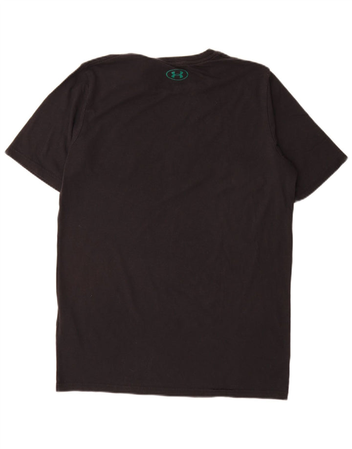 Tricou grafic Under Armour pentru bărbați Top mediu din bumbac negru