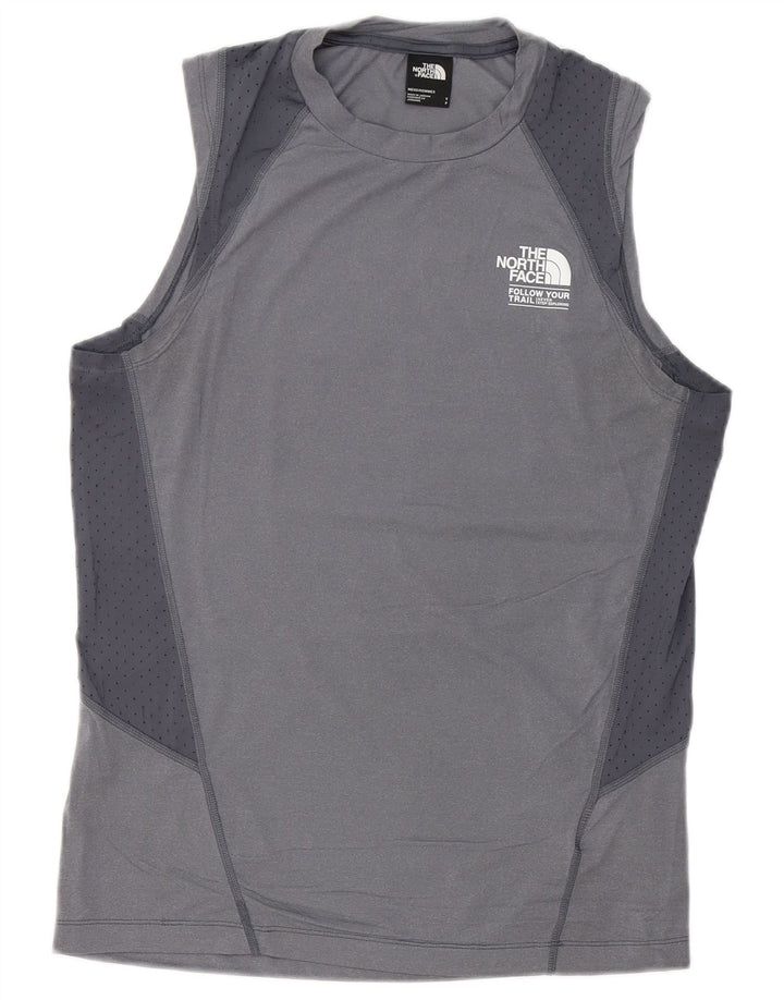 Vestă grafică pentru bărbați The North Face, mic, gri, sport, poliester