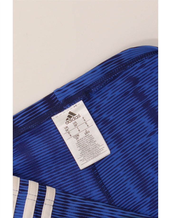 ADIDAS Mens Sport Shorts Medium Blue Striped Polyamide Vintage Adidas and Second-Hand Adidas from Messina Hembry 