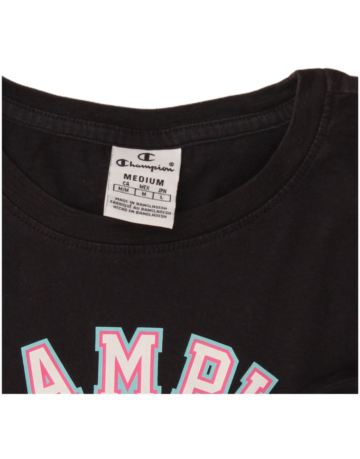 Tricou grafic Champion pentru femei Top UK 12 Medium Black