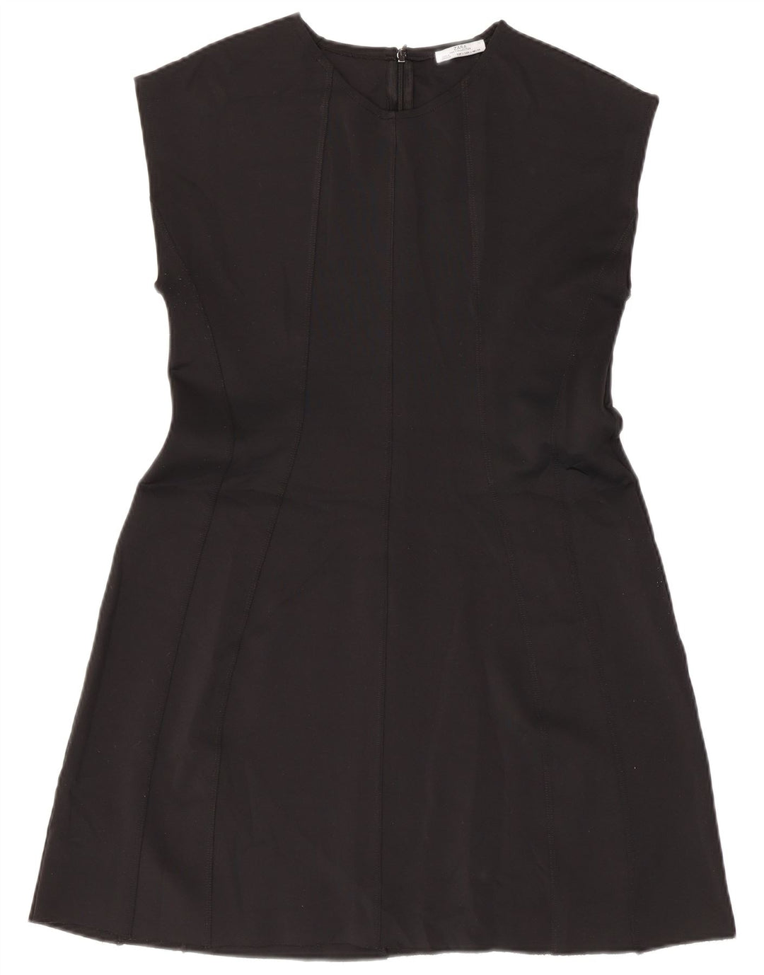 Rochie A-Line fără mâneci Zara pentru femei UK 14 Poliester negru mare