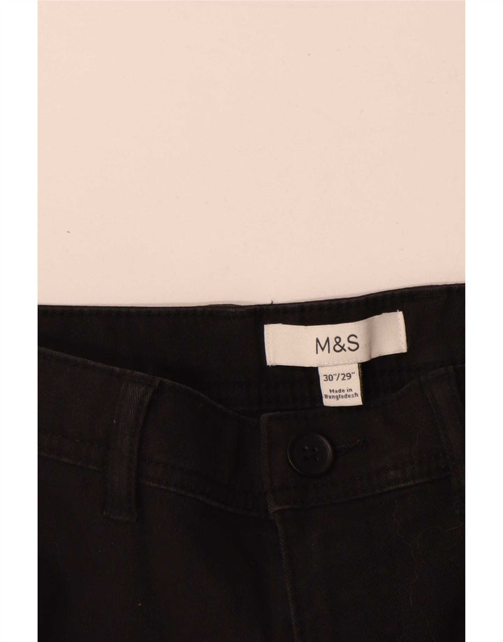 Pantaloni cargo pentru bărbați Marks & Spencer W30 L290 bumbac negru