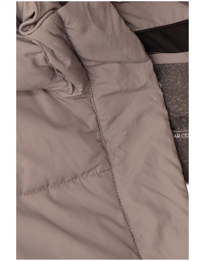 Palton căptușit cu glugă supradimensionată pentru femei Superdry UK 10, gri mic