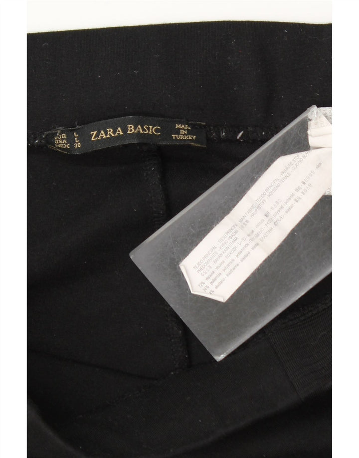 Leggings pentru femei Zara UK 14, mare, negru, viscoză