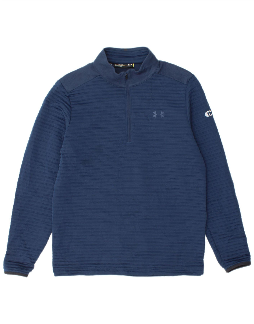 UNDER ARMOUR Mens Zip Neck Pullover Tracksuit Top Small Navy Blue