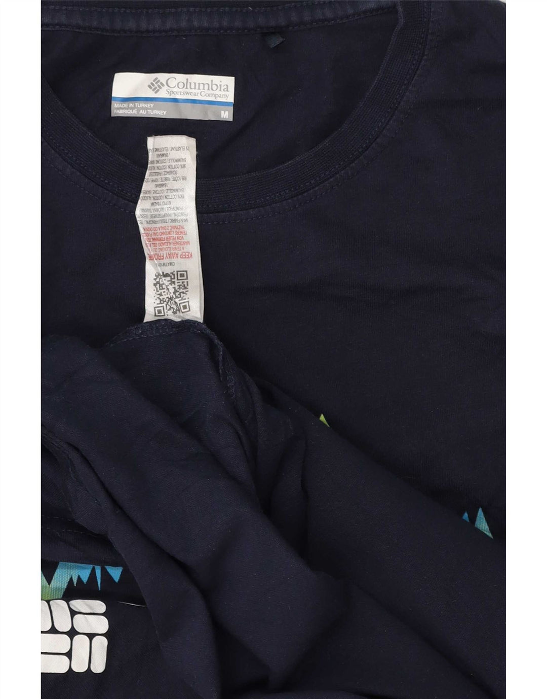Tricou grafic Columbia pentru bărbați Top mediu din bumbac bleumarin