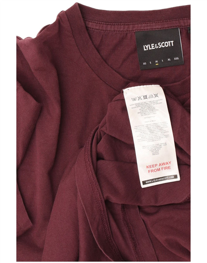 Tricou pentru bărbați Lyle & Scott Top din bumbac maro mediu