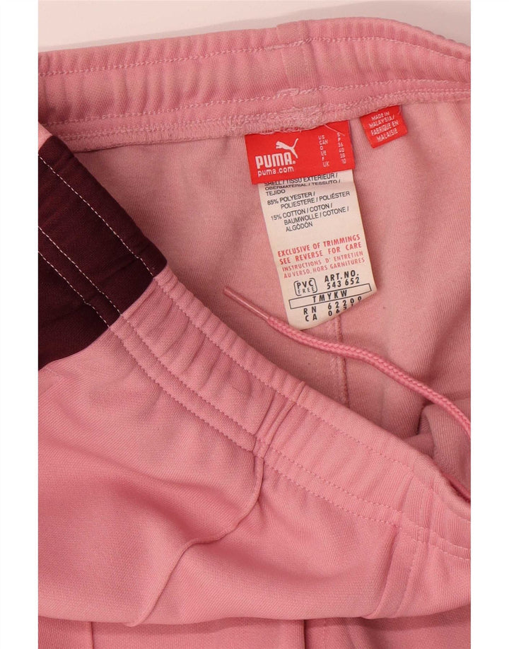 Pantaloni de trening Puma pentru femei UK 10 mic, roz, poliester color bloc
