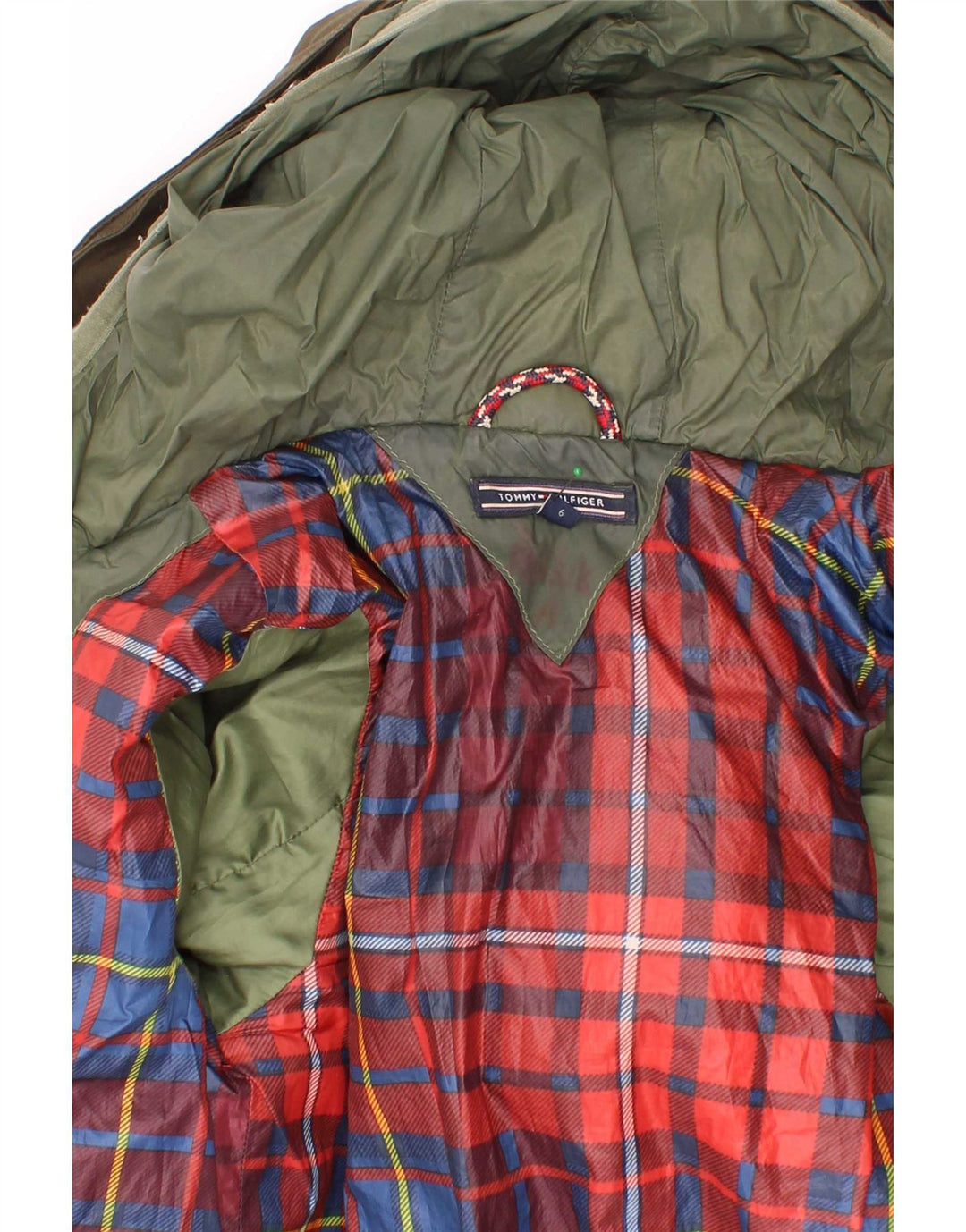 Jachetă parka cu glugă Tommy Hilfiger pentru băieți 5-6 ani Kaki Poliester