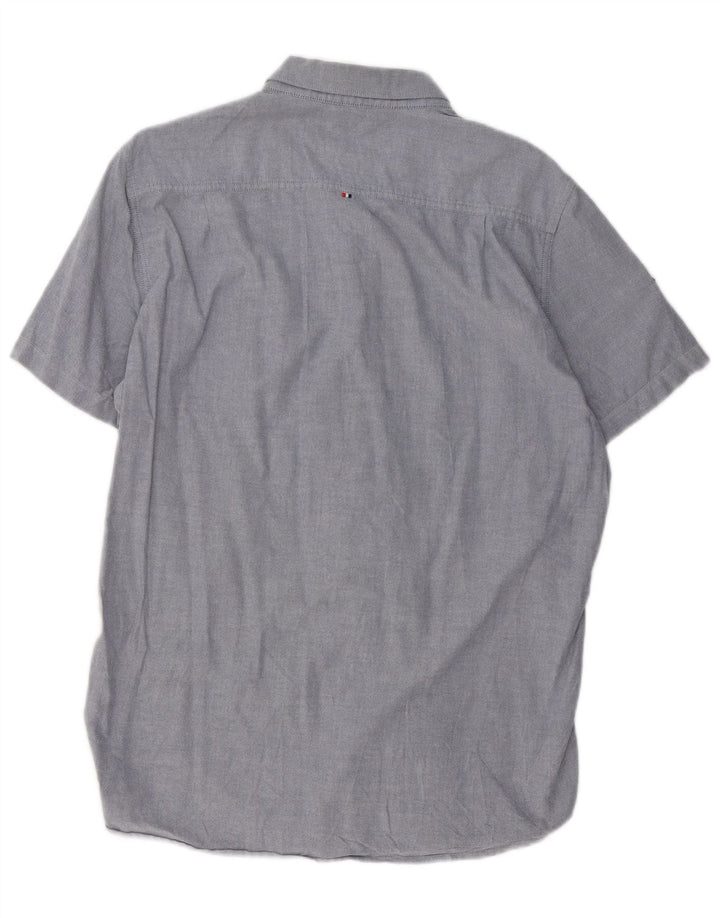 Cămașă cu mânecă scurtă pentru bărbați SUPERDRY, bumbac albastru XL