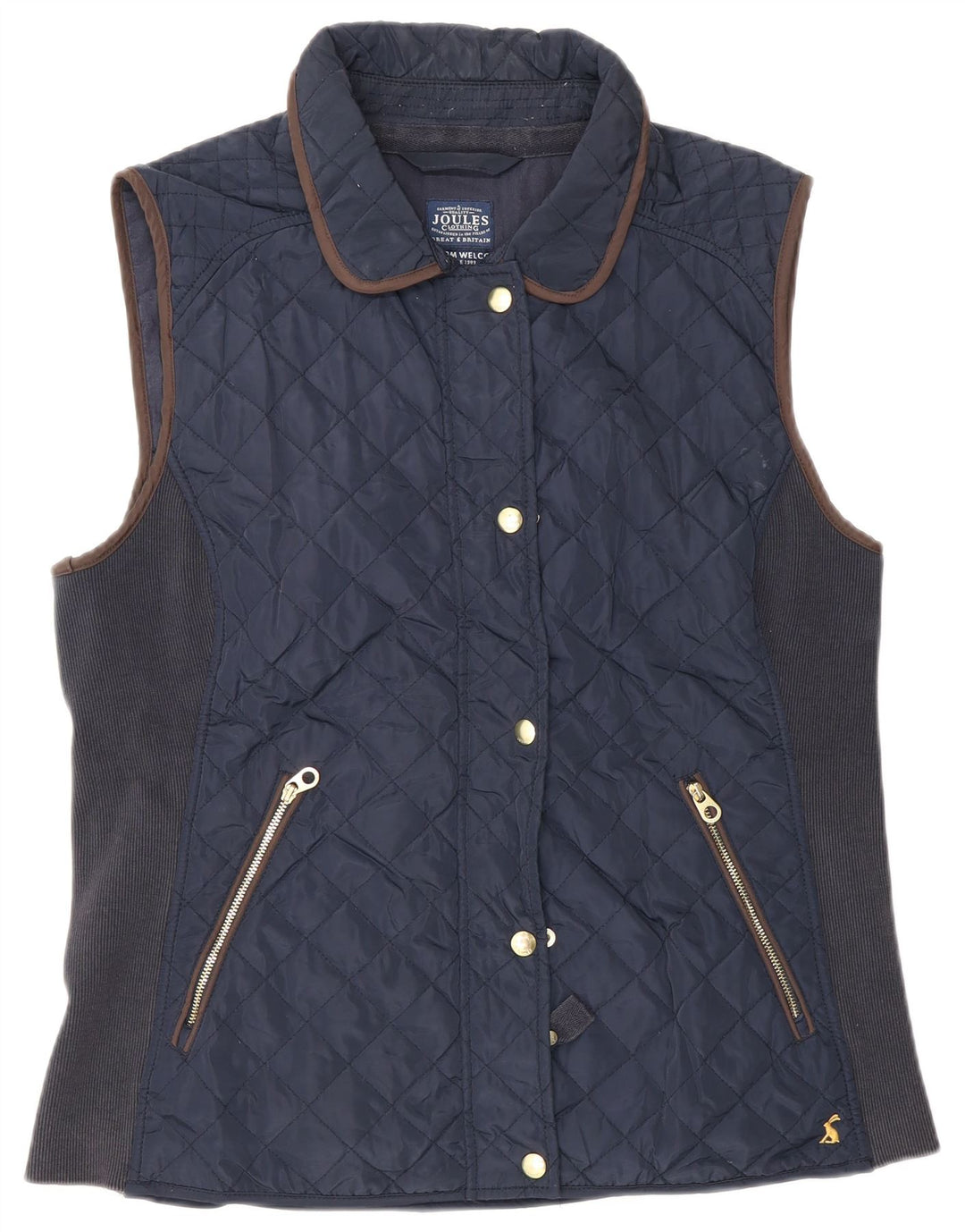 Gilet matlasat pentru femei Joules UK 16, mare, albastru, poliester