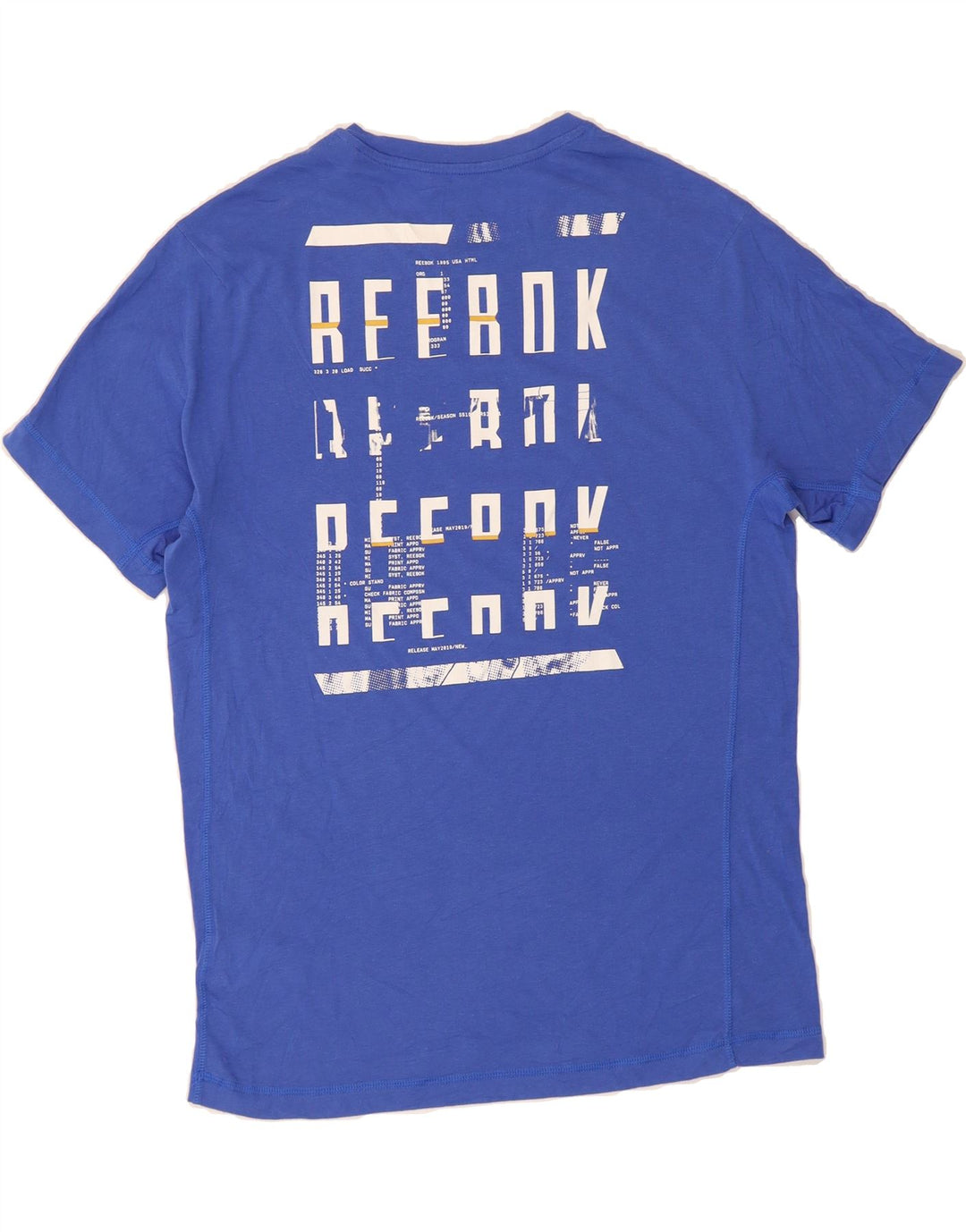 REEBOK Mens Graphic T-Shirt Top Medium Blue Cotton Vintage Reebok and Second-Hand Reebok from Messina Hembry 