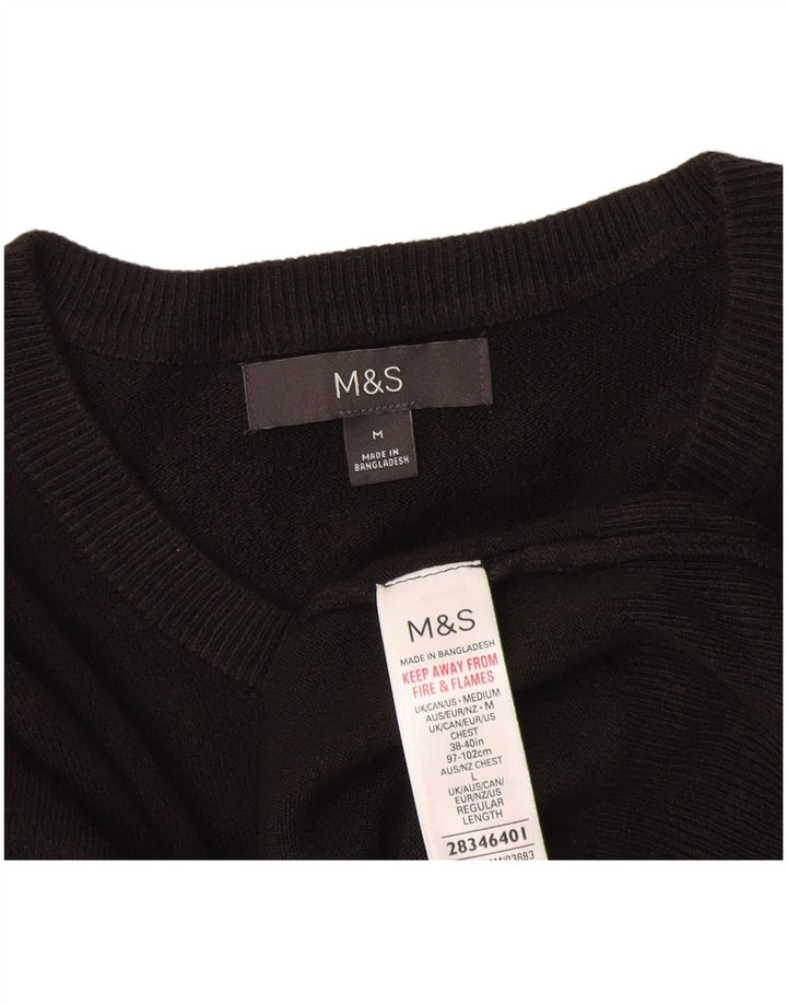 Pulover pentru bărbați Marks & Spencer cu decolteu rotund, UK 38/40, gri mediu acrilic
