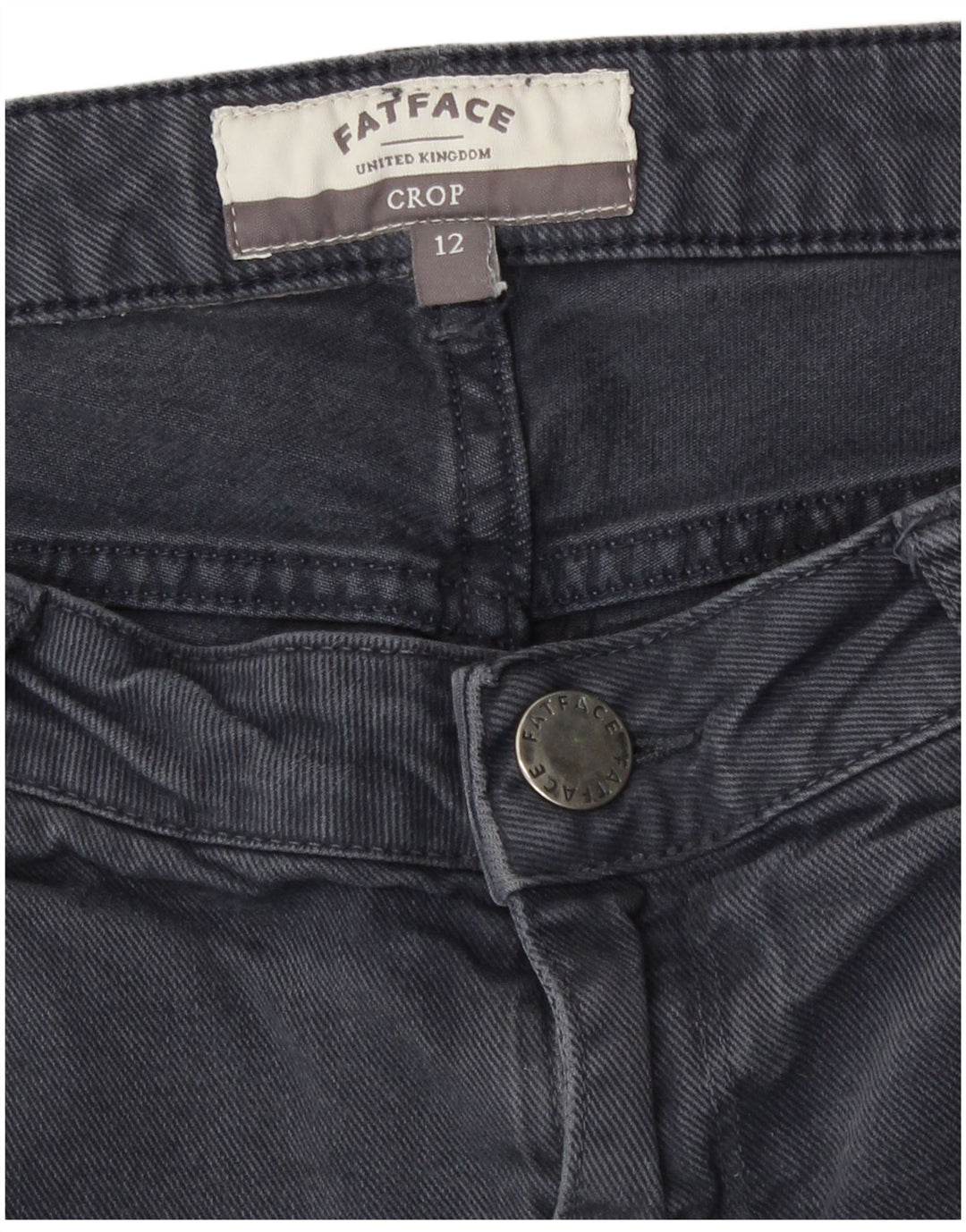Fat Face Blugi tăiați pentru femei UK 12 Medium W32 L22 Bumbac gri