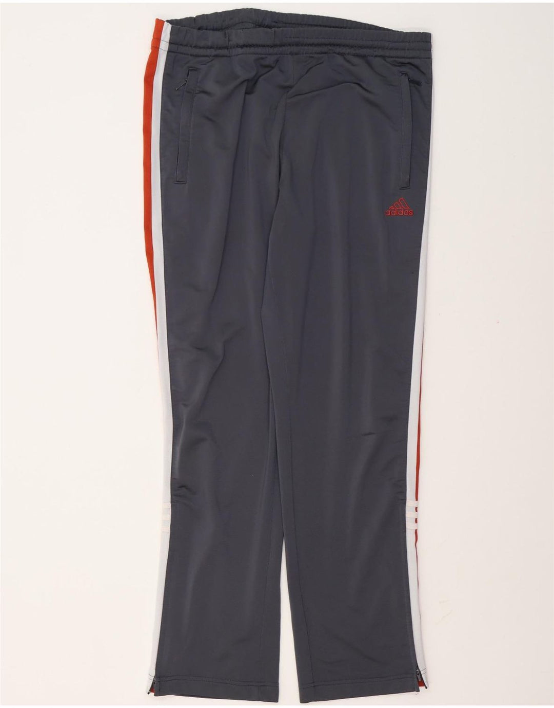 Pantaloni de trening Adidas pentru bărbați Marea Britanie 38/40 Gri mediu Poliester color bloc