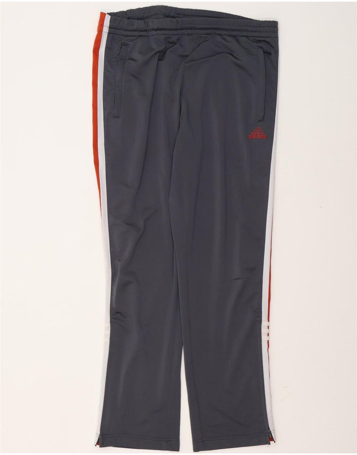 Pantaloni de trening Adidas pentru bărbați Marea Britanie 38/40 Gri mediu Poliester color bloc