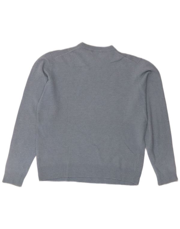 Sergio Tacchini Pulover pentru femei cu gâtul turnat UK 18 XL Blue Lambswool