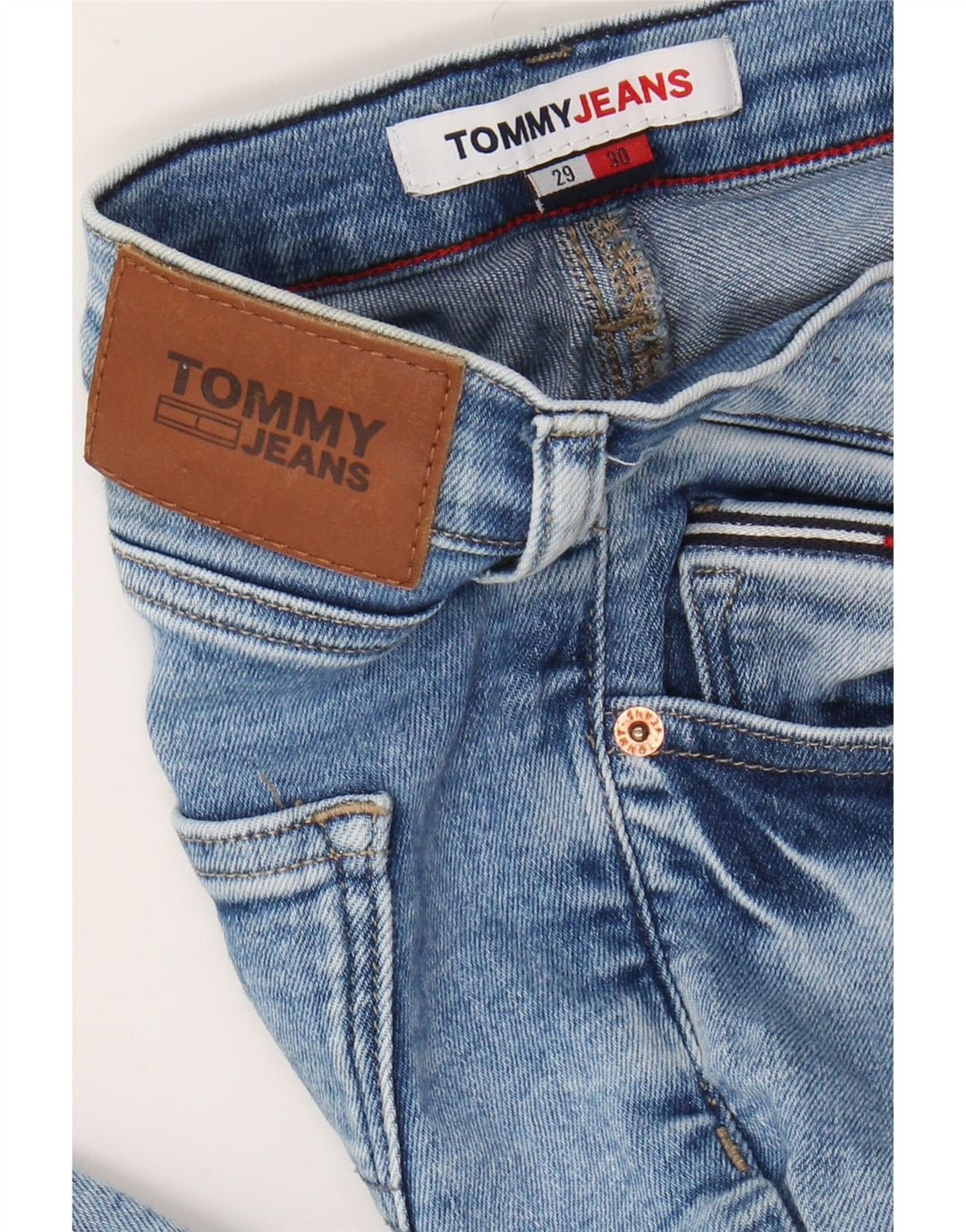 Blugi subțiri pentru femei TOMMY HILFIGER W29 L30 Albastru