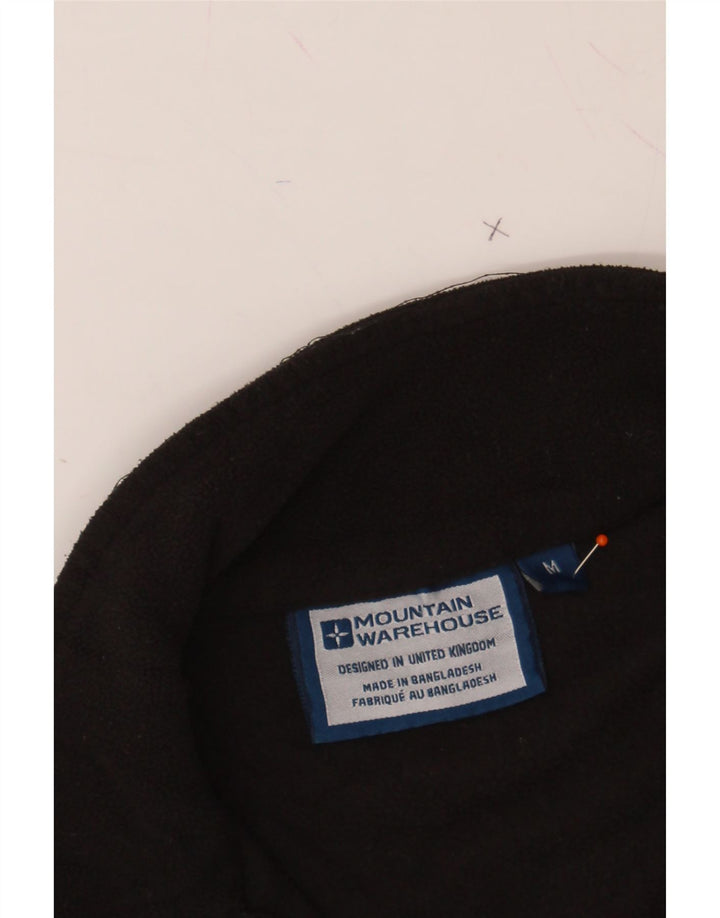 MOUNTAIN WAREHOUSE Womens Zip Neck Fleece Jumper UK 12 Medium Black Vintage Mountain Warehouse and Second-Hand Mountain Warehouse from Messina Hembry 