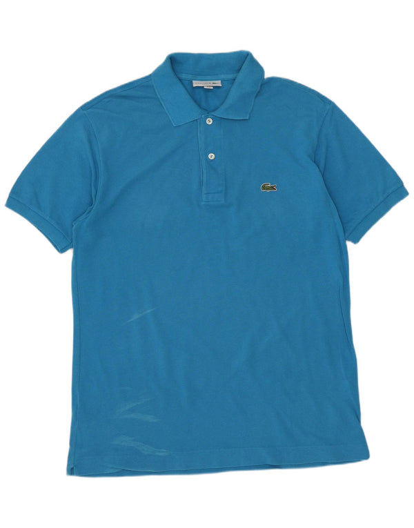 LACOSTE Mens Classic Fit Polo Shirt Size 4 Medium Blue Cotton