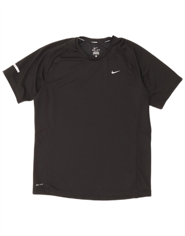 Tricou Nike Dri Fit pentru bărbați Top mare din poliester negru