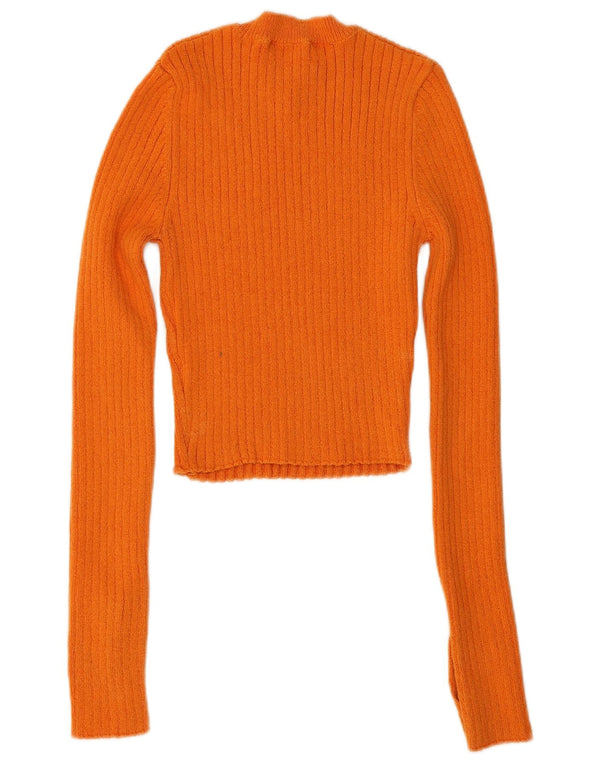 Crop Top pentru femeie Zara UK 14 mare portocaliu