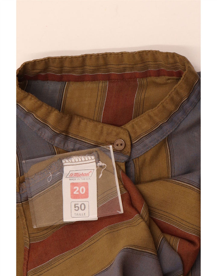 Cămașă St Michael pentru femei UK 20 2XL, bumbac cu dungi multicolore