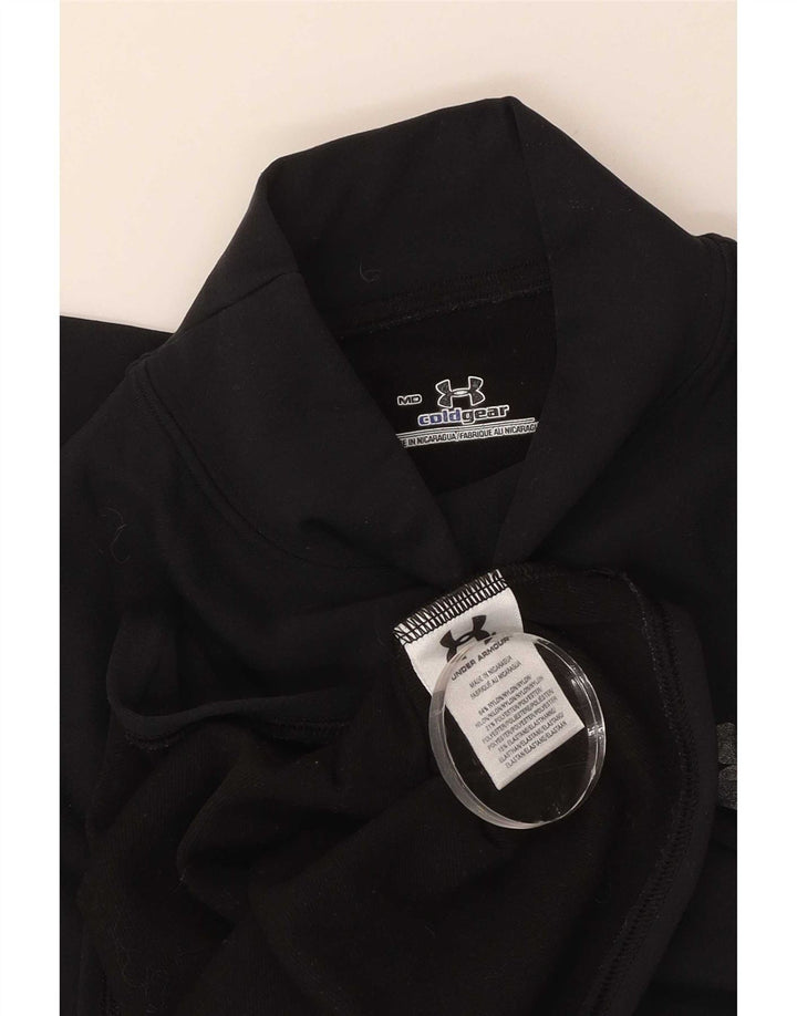 Top de compresie Under Armour pentru bărbați cu mânecă lungă, mediu negru, nailon