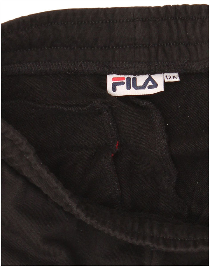 Pantaloni de trening cu grafica FILA pentru baieti Joggeri 11-12 ani negru