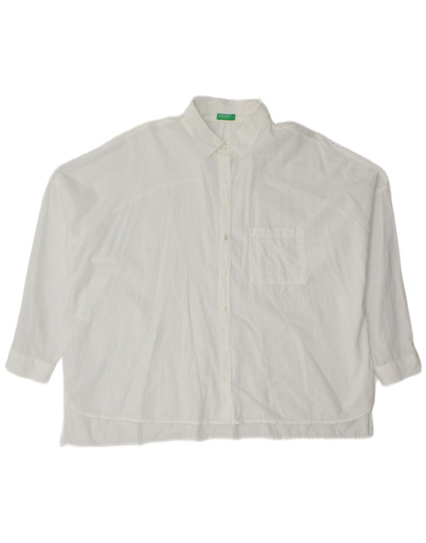 Cămașă Benetton pentru femei UK 18 XL Alb