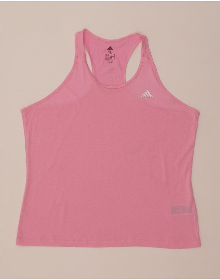 ADIDAS Climalite Vest Top pentru femei UK 20/22 XL roz poliester